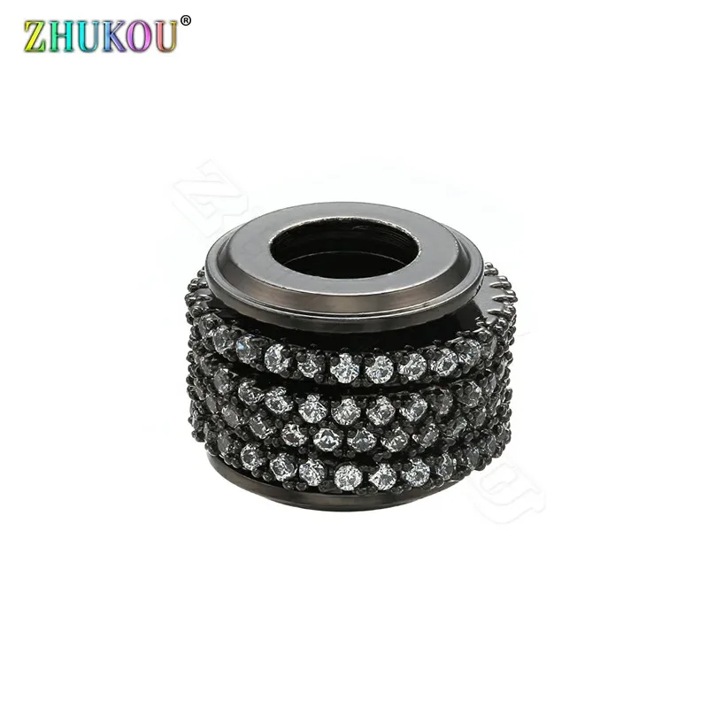 ZHUKOU 8*11 мм латунные кубические бусины из циркония для самостоятельного