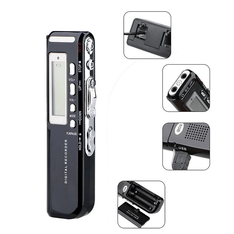 Portable 8G Voice Recorder USB Professional 96 Hours Playback Dictaphone Digital Audio Sound Voice Recorder With WAV,MP3 Player Portable 8G Voice Recorder USB Professional 96 Hours Playback Dictaphone Digital Audio Sound Voice Recorder With WAV,MP3 Player