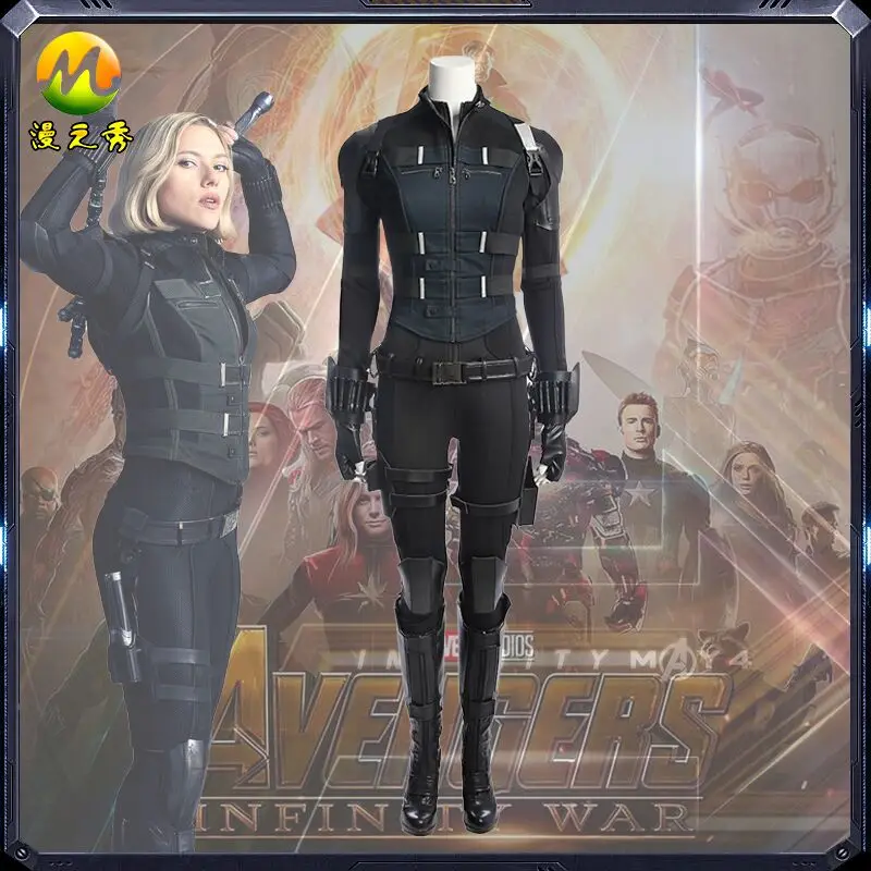 

Black widow costume avengers Infinity War Carnival Halloween superhero black widow jumpsuit cosplay Natasha Romanoff costume