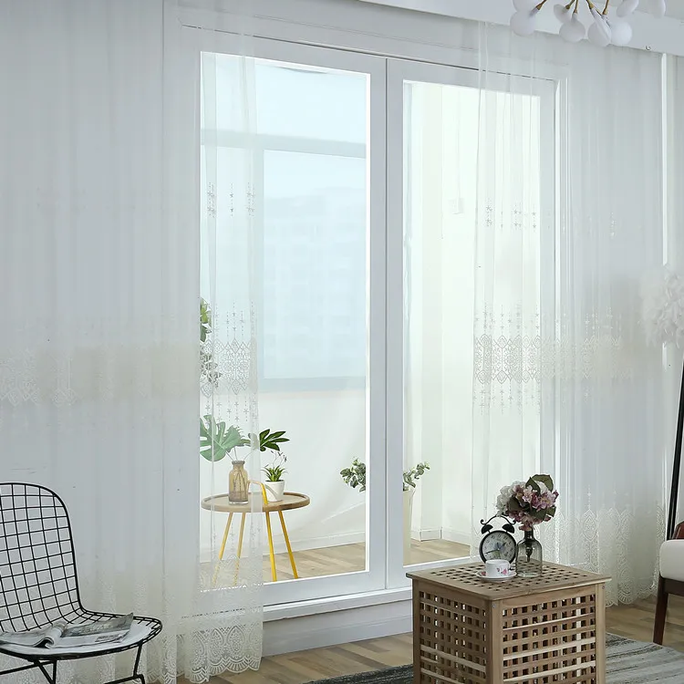 Бежевая белая пряжа тюль шторы для гостиной спальни лечение окна Романтическая Свадебная драпировка потолочная 022& 40