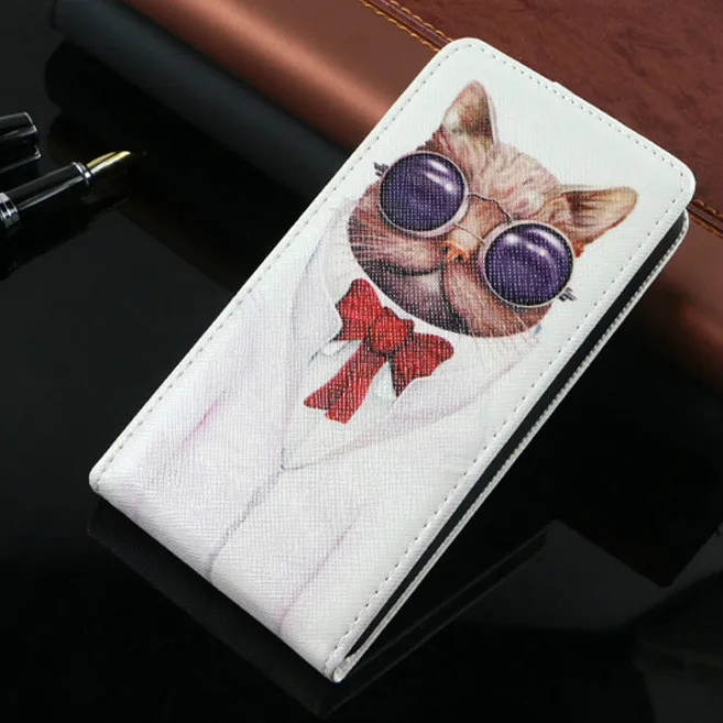 For Samsung Galaxy J4 J6 Plus J3 J5 J7 Case TPU Flip Leather Cover 3D Flower Cute Pattern Vertical Case - Color: Mr cat