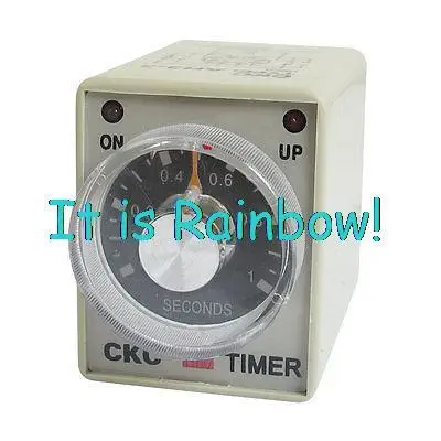 

Free Shipping AC 110V 0-1 Seconds 1s Plastic Housing Delay Timer Time Relay 8 Pin AH3-3