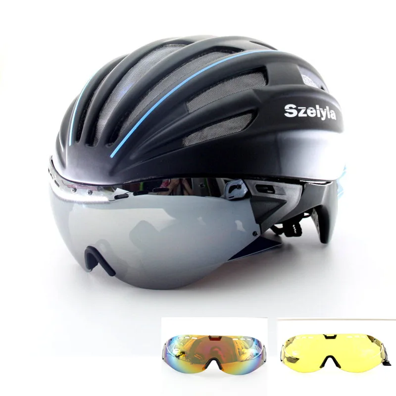 Buy Szelyia cycling helmet sunglasses visor casco