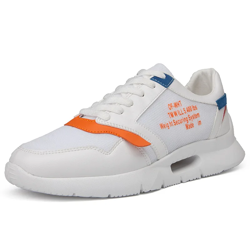 

Mens sneakers autumn new net cloth, PU white running shoes, outdoor lightweight anti slip travel men's shoes size39-44