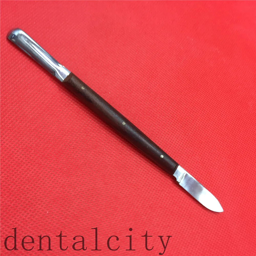 Стоматологическая лаборатория металлическое лезвие деревянная ручка шпатель техник стоматологические инструменты