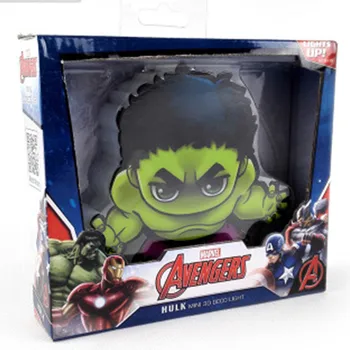 

Justice League Superhero Robert Bruce Banner The Incredible Hulk Savage Hulk With LED Light 3D Wall Lamp 21CM S578