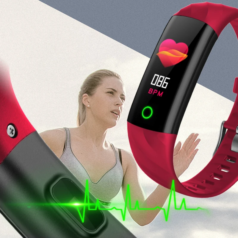 2019 New Smart Sport Watch Pedometer Heart Rate Monitor Blood Oxygen Fitness Tracker Smart Wristband Sport Watch Swim Waterproof