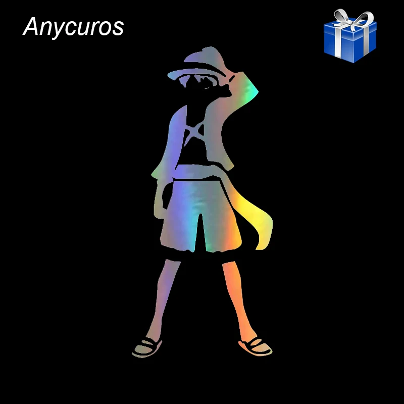 

Anycuros One Piece Luffy Anime Stickers Decor Vinyl Decals Car Styling 7.7cm*17cm