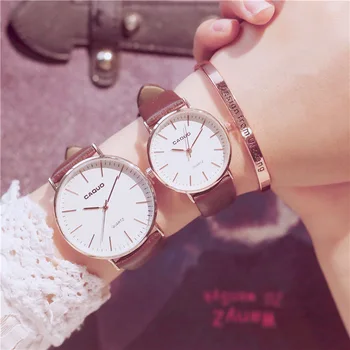 

Minimalism Simple Classical Ultra Thin Women Men Quartz Watches Retro Lovers Casual Wristwatch Ladies Male Dress Couple Watch
