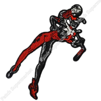 

4.75" Harley Quinn DC Batman Comic Villain Gotham Joker Jester Uniform Animated Movie TV Series Embroidered Emblem iron on patch