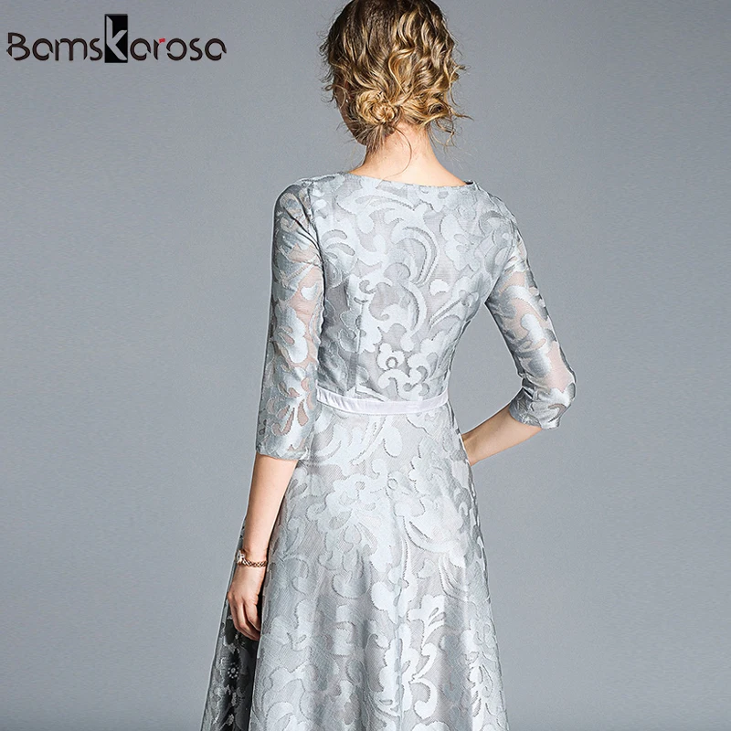 Vestido 2019 осень мода выдалбливают тонкий кружевное платье элегантный elbise Винтаж