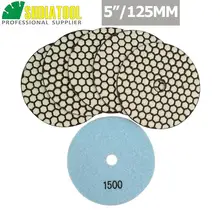 Best Offers SHDIATOOL 6pcs Dia 125mm/5" grit #1500 B Diamond Dry Polishing Pads Resin Bond Flexible Sanding Disc For Granite Marble Ceramic Best Offers SHDIATOOL 6pcs Dia 125mm/5" grit #1500 B Diamond Dry Polishing Pads Resin Bond Flexible Sanding Disc For Granite Marble Ceramic