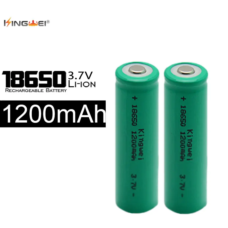 Большая скидка, 30 шт/партия 18650 3,7 V перезаряжаемая батарея 1200 mAh для светодиодный фонарик