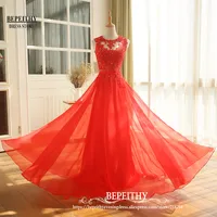 BEPEITHY vestido de festa Формальное вечернее платье 2016 розовый кружево шифон для вечерние женщин свадьбы платье реальное изображение Пром