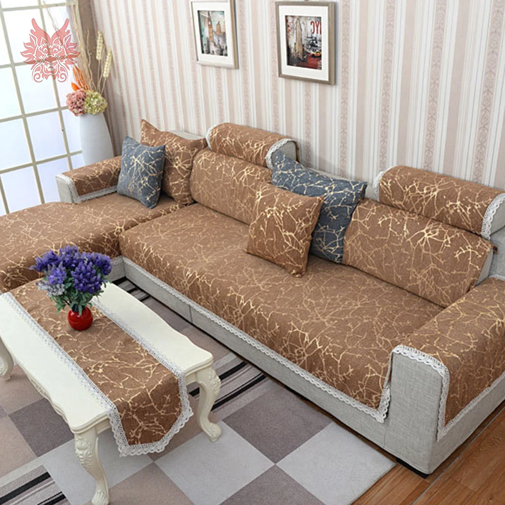 Европейский стиль небесно-полосатые жаккардовые шенилловые чехлы для диванов cama slipcovers для гостиной мебель секционные диванные чехлы SP4906