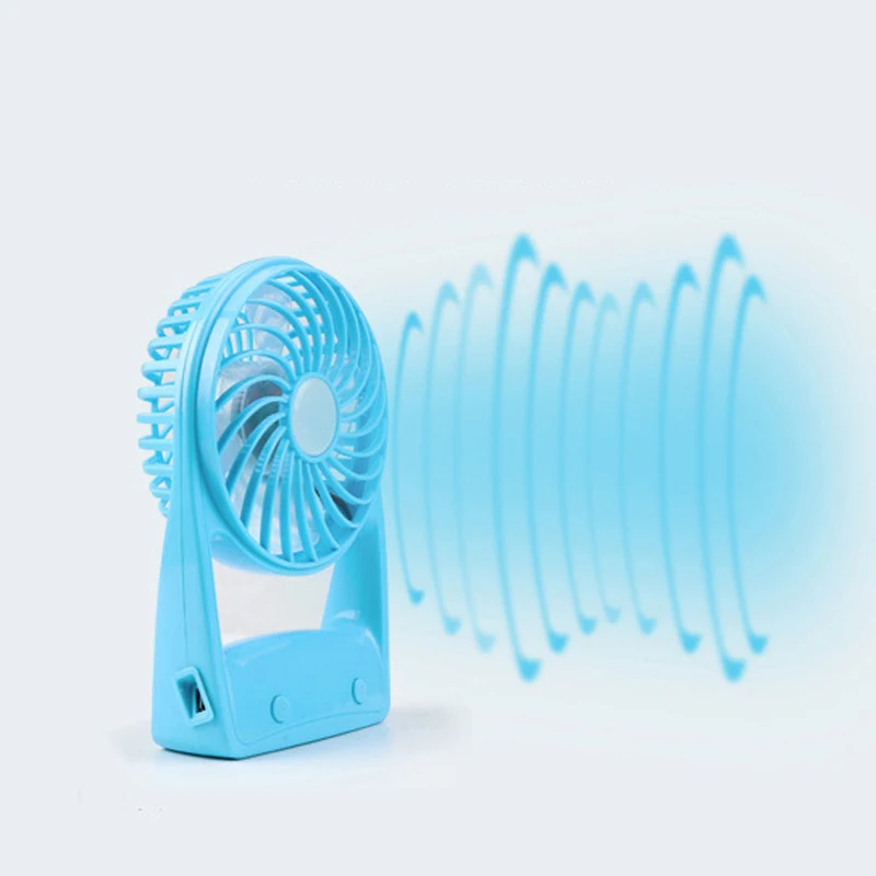 Mini portátil USB ventilador recargable ventilador de cuatro paletas ABS eléctrico litio pedestal ventilador