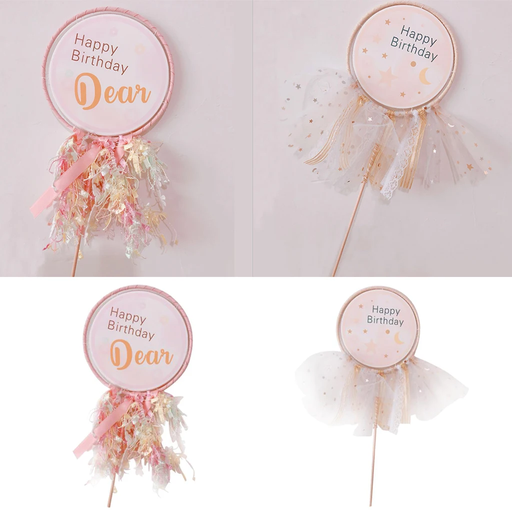 

Happy Birthday Dream Catcher Cake Topper Wedding Party Birthday Decor
