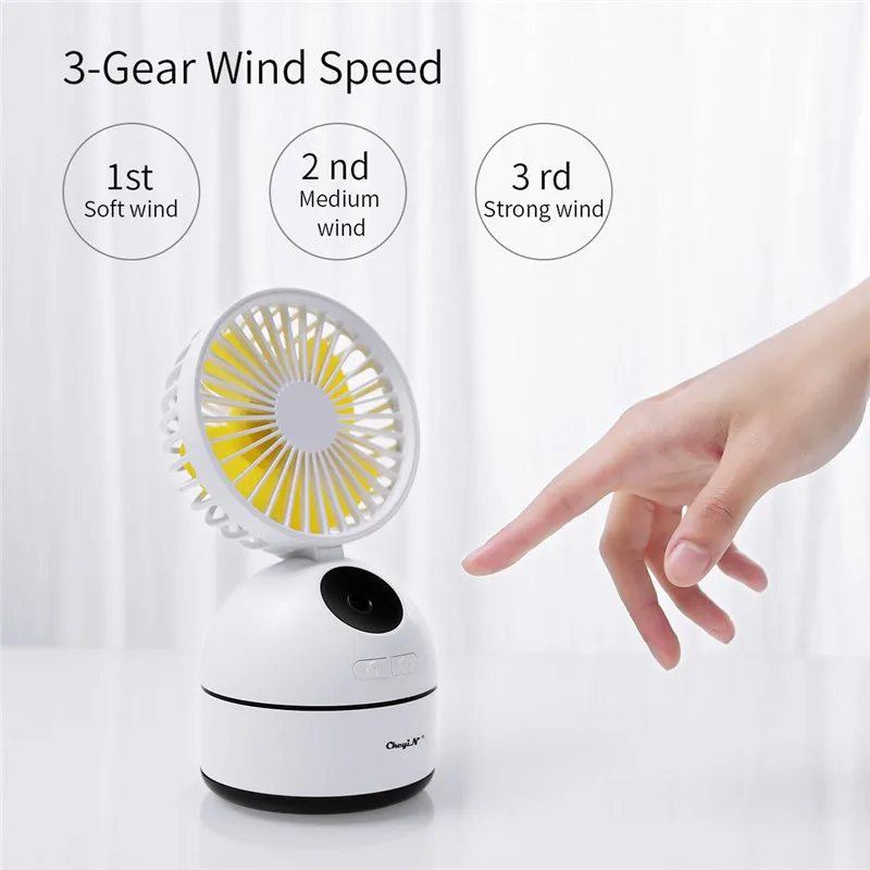 

Portable USB Rechargeable Mini Fan Water Mist Sprayer Table Fan Nano Handy Spray Atomization Small Fan with Adjustable Angle 31