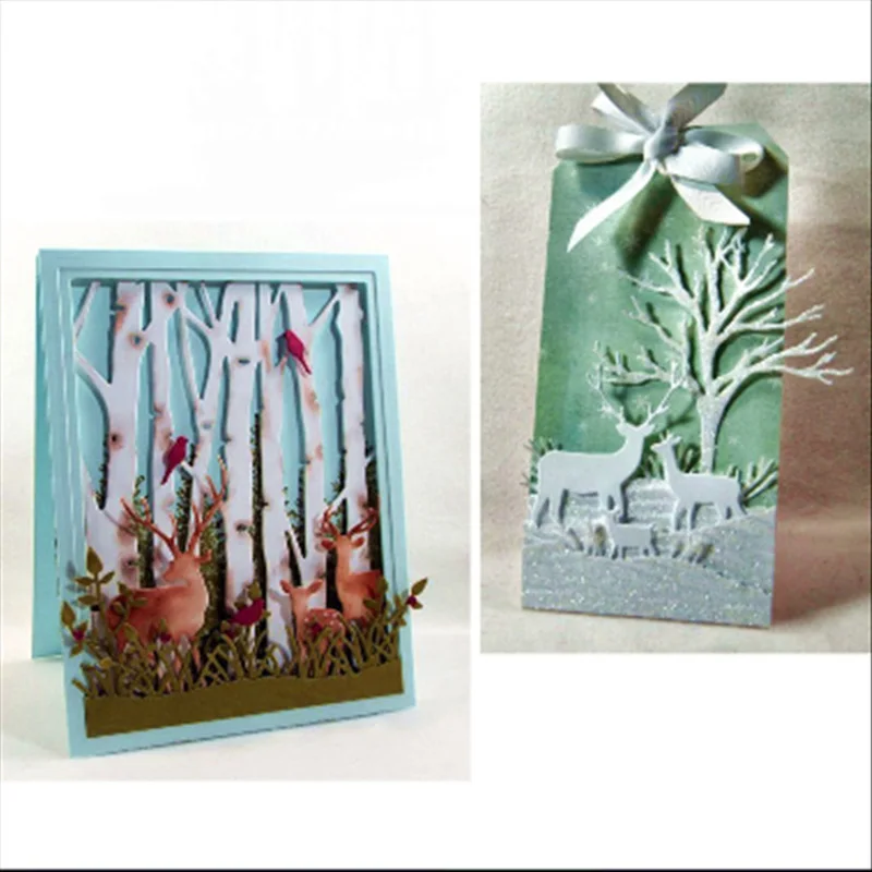 

3pcs/set Christmas Deer Elk Dies Metal Cutting Dies Embossing Template Stencil For DIY Scrapbooking Album Craft Dies Paper Card