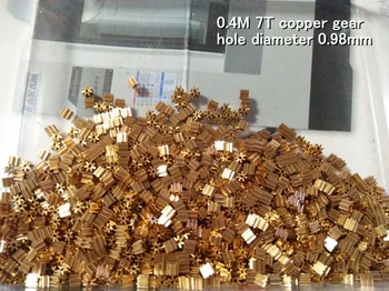 

0.4M 7T copper gear hole diameter 0.98 mm 1mm shaft hole diameter 3*3.6mm