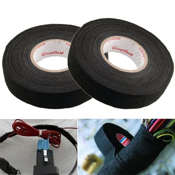 

19mmx15m Universal Flannel fabric Cloth Tape automotive wiring harness Black Flannel Car Anti Rattle Self Adhesive Felt Tape