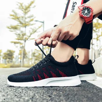 

Men's shoes 2019 spring and summer men's flying woven casual tide shoes students fashion lightweight breathable outdoor shoes