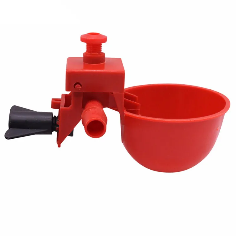 50 Pcs Chicken drinking Cups Quail waterer bowls Bird red glass Animal husbandry tools Automatic Bird Coop Feeder Drinking Cups