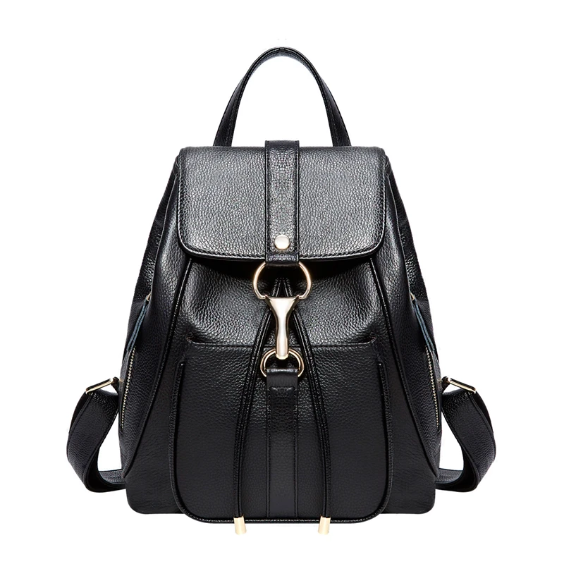 Genuine Leather School Backpack Women 2019,Fashion Black Shoulder Bags ...