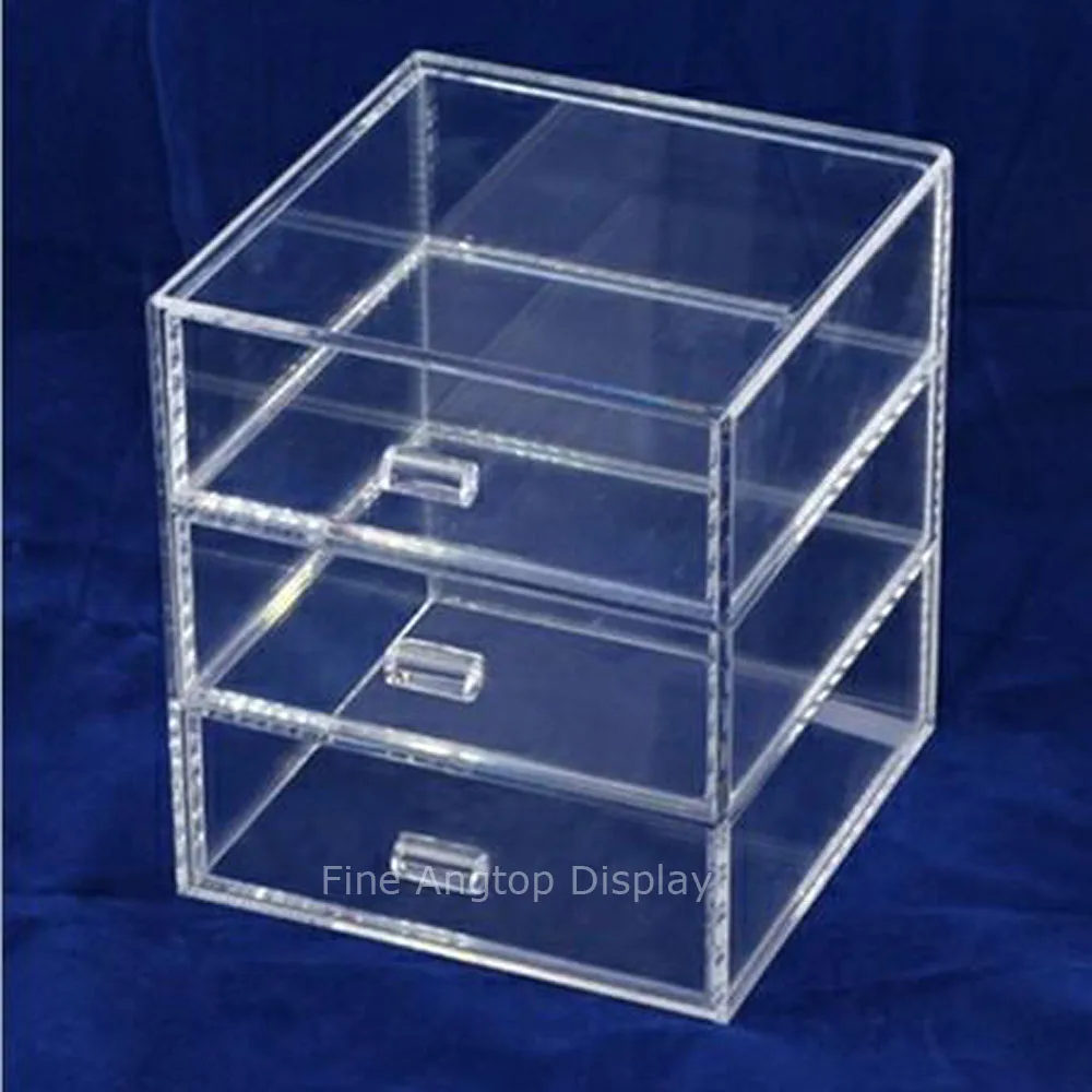 3 Drawer Multipurpose Clear Acrylic Storage Container Jewelry Boxin