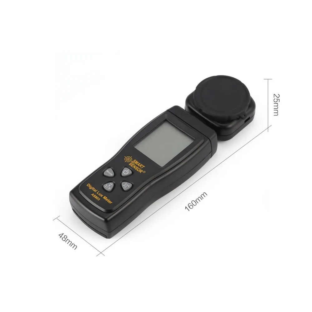 Умный датчик AS803 цифровой люксовый измеритель яркости лампа тестера 1-200000 Люкс инструменты фотометр спектрометр актинометр