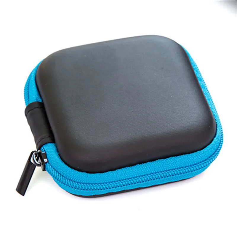New Square 7.5*7.5*2.8cm Travel Zipper Carry EVA Case For Round Board Games Cards Storage Collection Bag Holder Gift For Kids