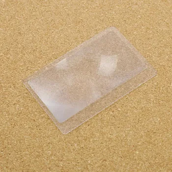 

1PCS Transparent PVC Bookmark Magnifier 3X Magnification Fresnel Lens 7.8*4.2 cm Pocket Credit Card Size Magnifier
