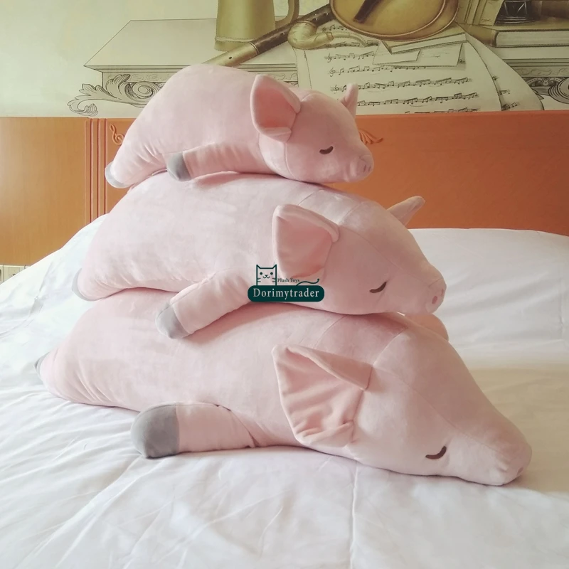 Dorimytrader Cuddly Soft Pink Piggy Plush Toy Stuffed Animal Pigs Doll Cartoon Pillow Baby Present 33inch 85cm DY61778(2)