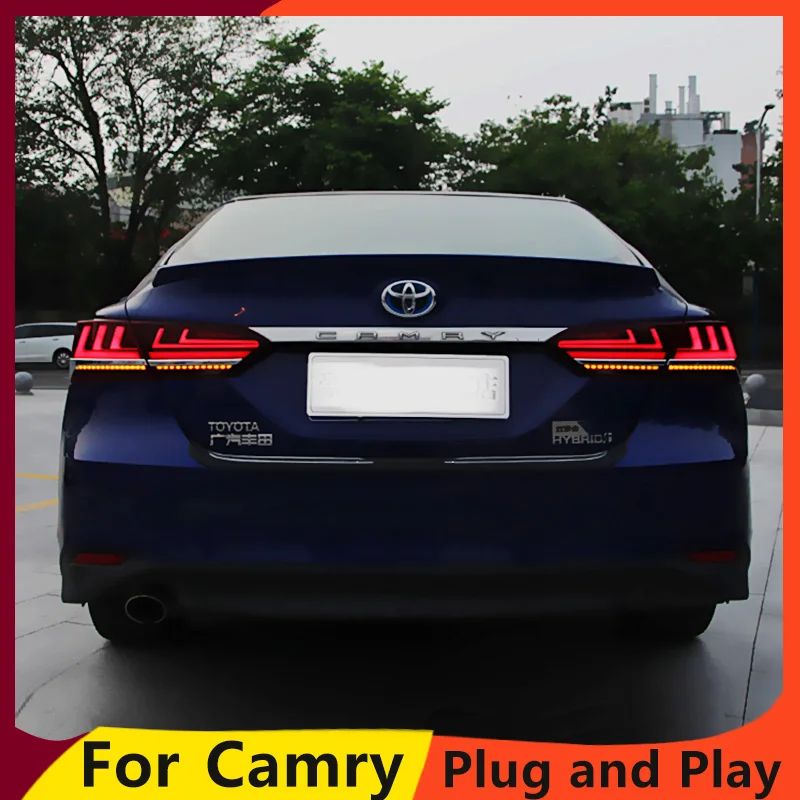 KOWELL автомобильный Стайлинг для Toyota Camry задние фонари светодиодный задний фонарь задний багажник крышка лампы drl+ Динамический сигнал+ тормоз+ обратный