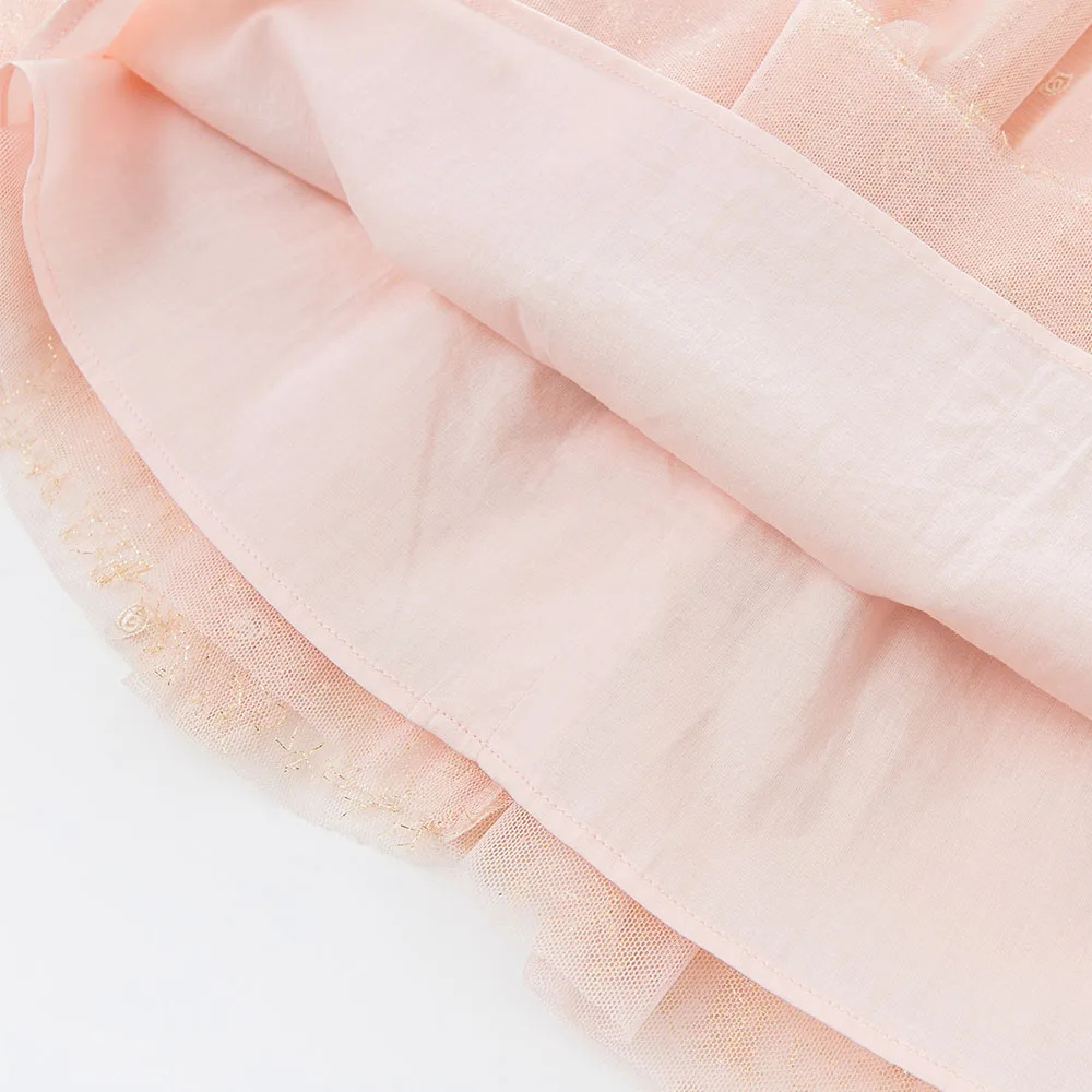 Dave Bella платье принцессы для маленьких девочек, стильная детская розовая одежда с цветочным рисунком, детское платье для малышей, DB5196