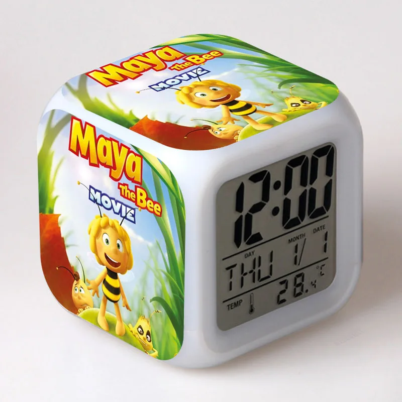 

Maya the Bee Movie LED Alarm Clock Digital Alarm Clock With Backlight Watch reveil projection reloj despertador Customized