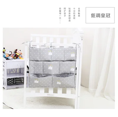 didiaohuihuangguan 50*60 см детская кровать висит сумка для хранения хлопок кроватки постельные принадлежности 9 карманов для кроватки Организатор Cot бутылки подгузники игрушки мешок - Цвет: didiaohuihuangguan
