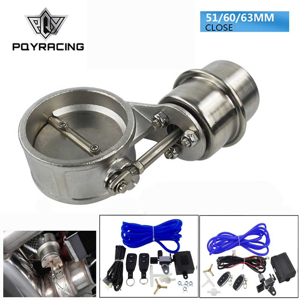 

Exhaust Control Valve Set With Vacuum Actuator CUTOUT 2.5" 63mm or 2'' 51MM Pipe CLOSE STYLE with Wireless Remote Controller