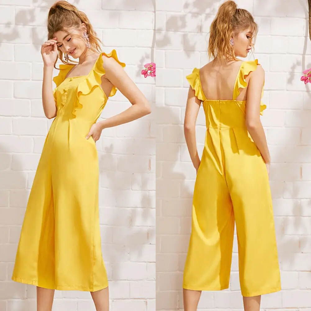 sleeveless ruffle jumpsuit