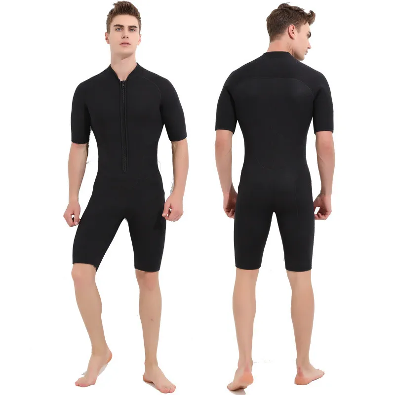 

LAFICIRO Men Short Sleeve for Swimming 3MM Neoprene Wetsuits Scuba Diving Surf Mergulho Equipment One-piece Wet Suit Triathlon