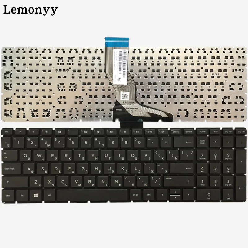 buy Russian laptop keyboard for HP 17-bs024ds 17-bs025ds 17-bs026ds 17-bs028ds 17-bs051od RU black/silver keyboard