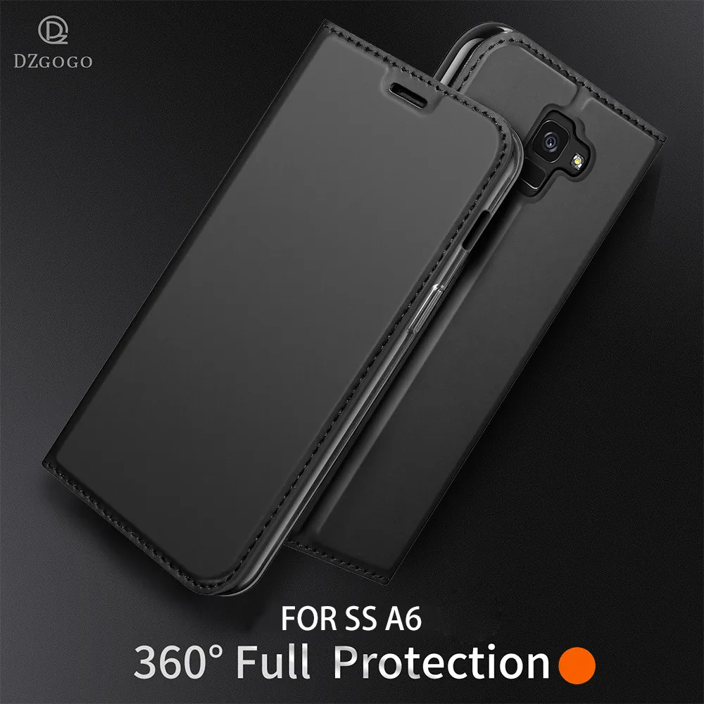 Leather Case for Samsung Galaxy A6 Plus 2018 Case cover Coque Phone Shell Card Holder Wallet Flip Cover For FundaSamsung Galaxy A6 2018 case cover Funda0