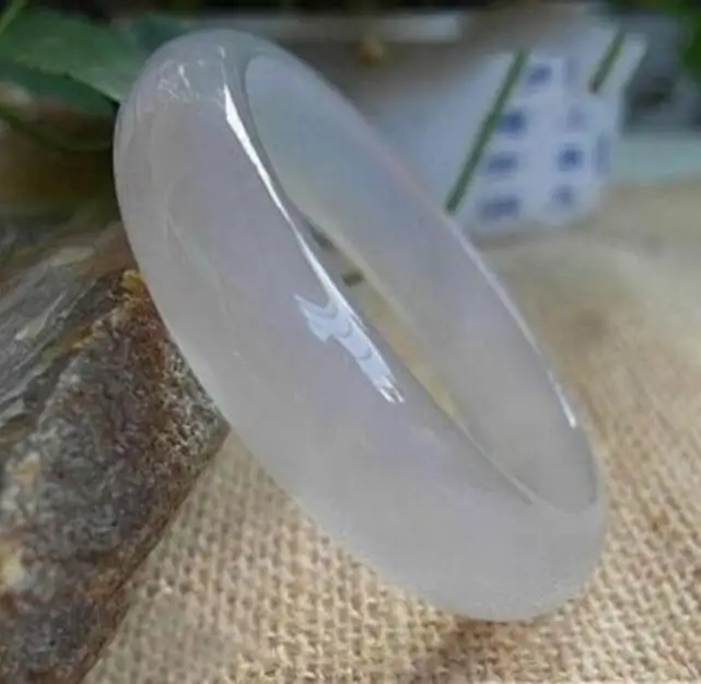 Бразильский Натуральный халцедон нефритовый женский браслет из натурального белого агата