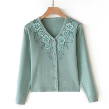 Makuluya, Ретро стиль, Повседневная Вышивка, v-образный вырез, с длинными рукавами, милый вязаный кардиган, свитер для женщин, тонкая девушка, милые топы, Mori, пальто, L6