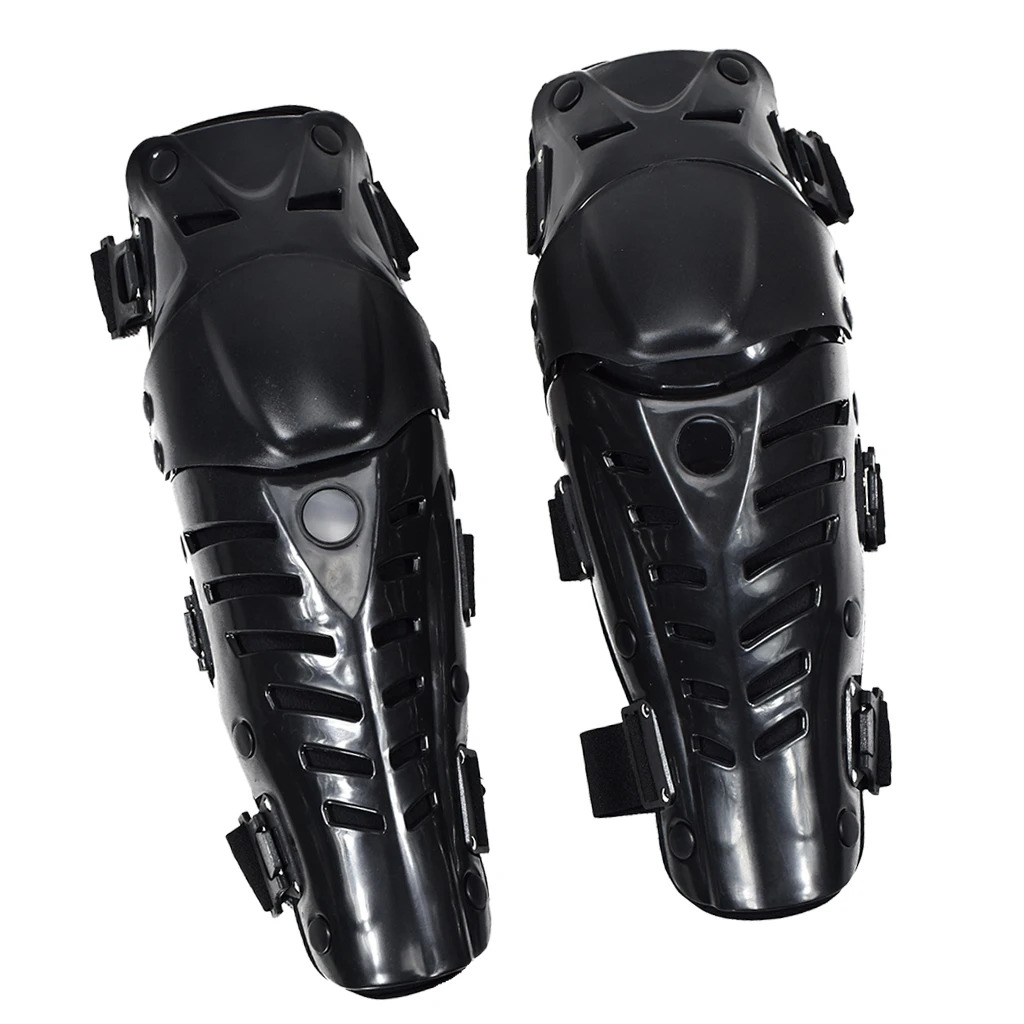 1 Pair Black Knee Shin Pads Protector Guard for Motorcycle Motocross Bike Biker Knee Shin Armor Protect Guard