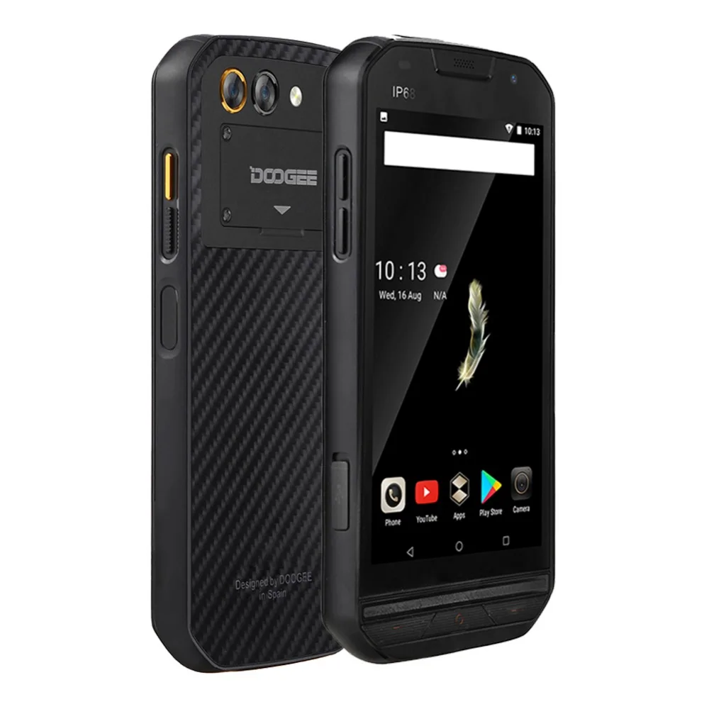 

DOOGEE S30 5.0"HD Mobile Phone IP68 Waterproof 5580mAh 2GB 16GB 8MP Dual Rear Camera MTK6737V Quad Core Android 7.0 Smartphone