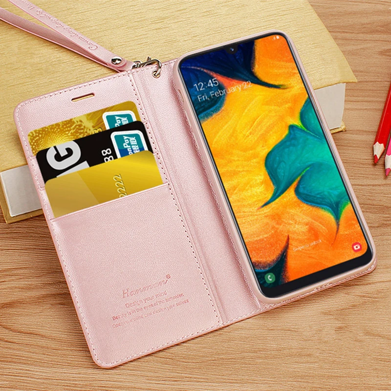 Hanman для samsung Galaxy A30 стиль книги Ретро Овчина кожаный бумажник задняя крышка чехол с держателем слот для карт A30