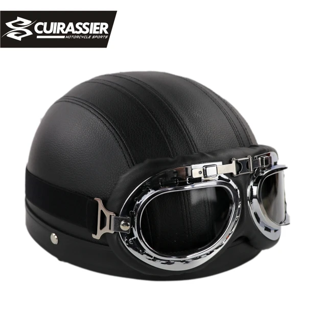 Cuirassier Ch08 Motorcycle Harley Helmet Half Face Capacete Casco