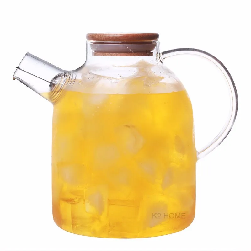 1000 мл или 1800 мл креативный BPA бесплатно боросиликатный стеклянный чайник для воды чайник, чайник