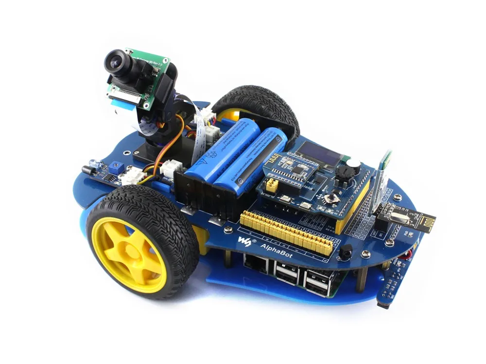 Waveshare AlphaBot-Pi Acce Pack Raspberry Pi Robot Study Kit (no Pi)  AlphaBot + Camera 